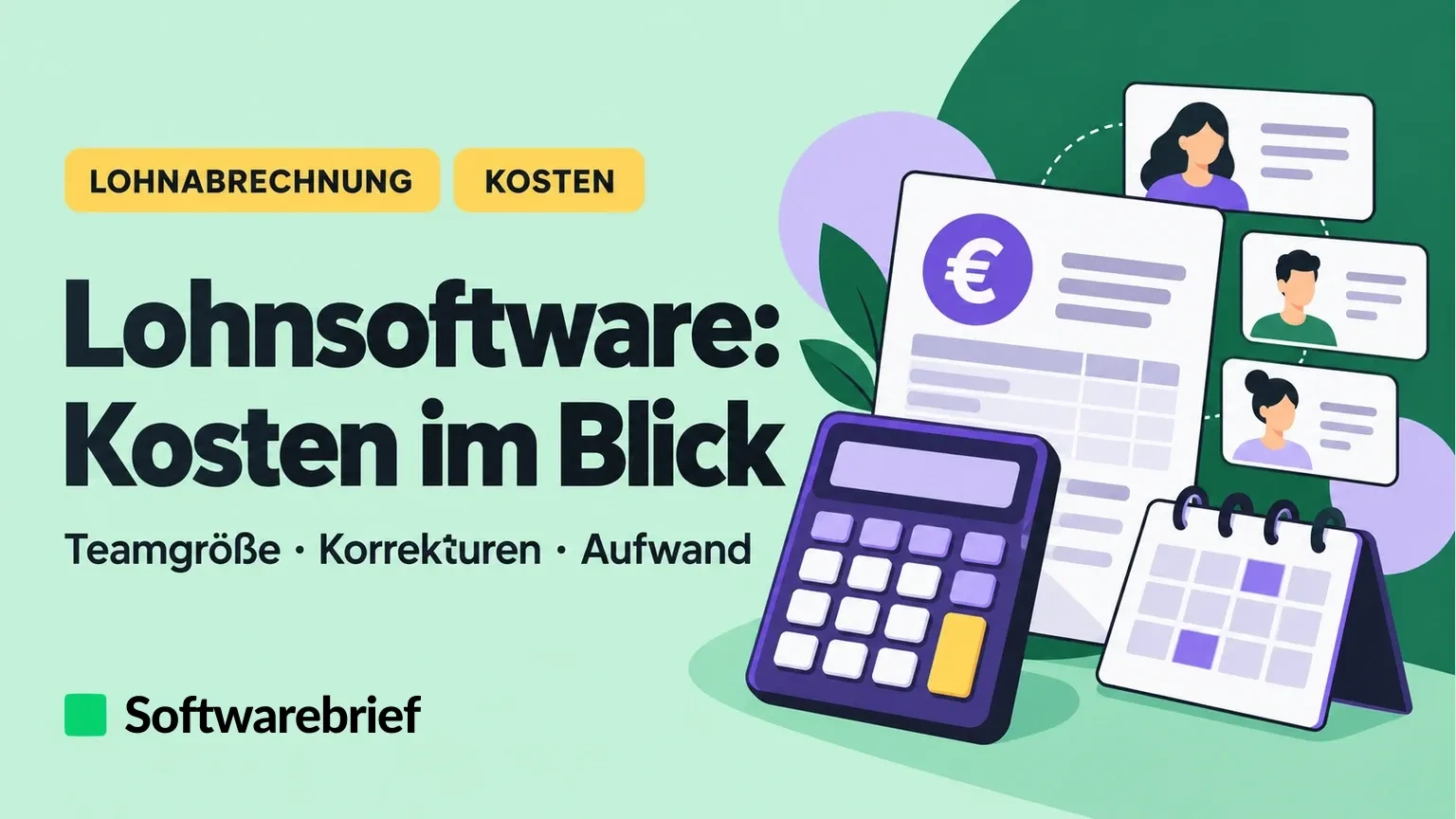 Lohnsoftware: Kosten im Blick – Teamgröße, Korrekturen und interner Aufwand.